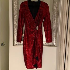 sequin beautiful evening long sleeves dress